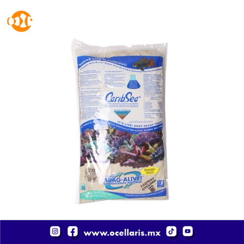 CaribSea Bahamas Oolite - 20 lb - Sustrato de Aragonita viva