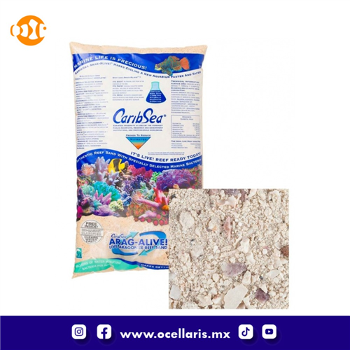 CaribSea Bimini Pink - 20 lb - Sustrato de Aragonita viva