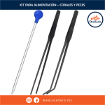 Kit de Pipeta + 2 pinzas de acero inoxidable negro